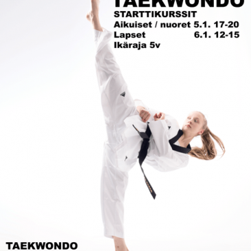 Taekwondon starttikurssit tammikuussa 2017